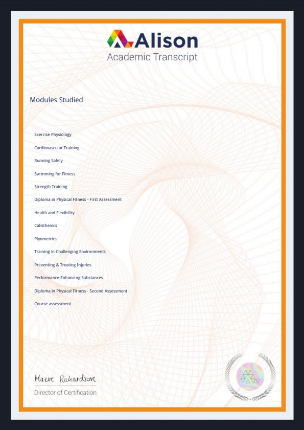 Certificate 22